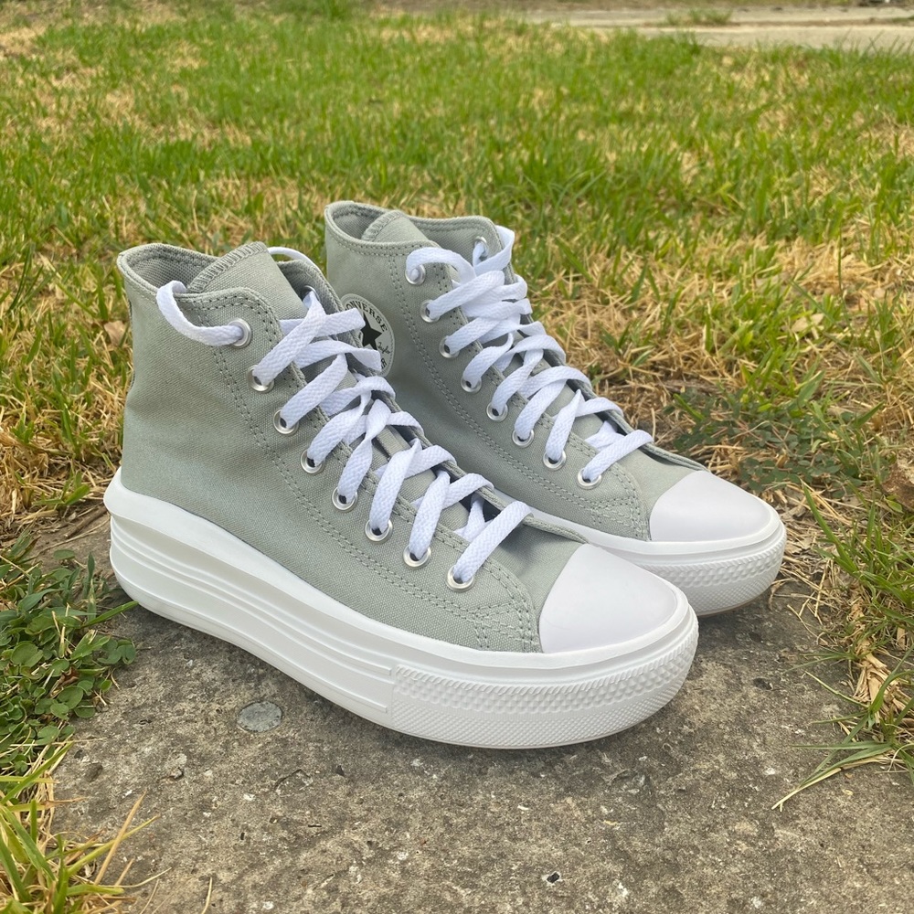 Slate Green Platform Converse